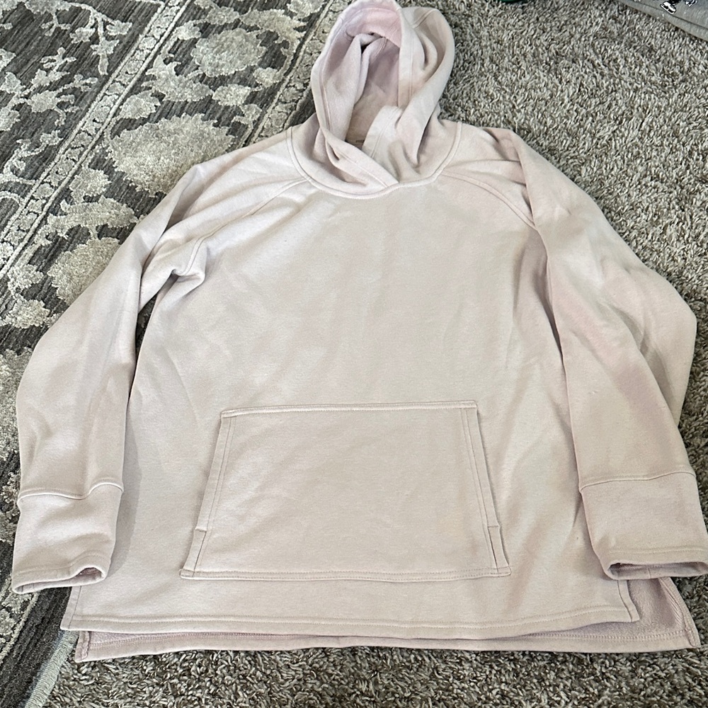Light Pink Hooded Fleece Sweatshirt